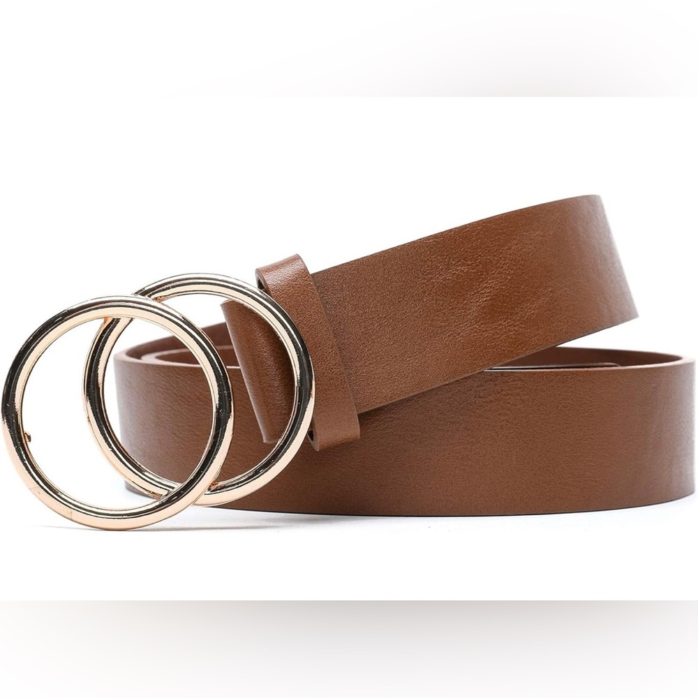Brown Belt with Gold Buckle